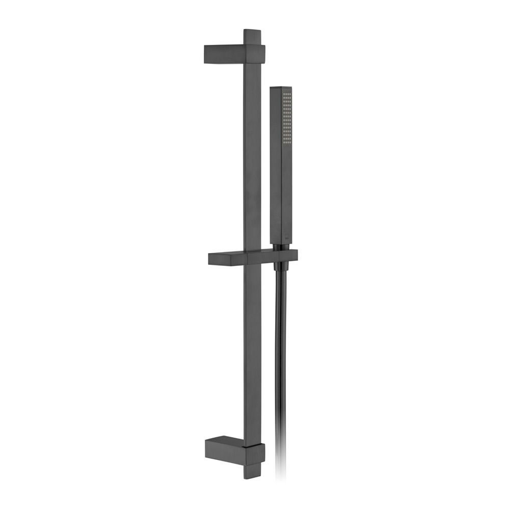 Cutout image of Vado Individual Brushed Black Square Slide Rail Shower Kit